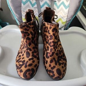 Leopard Print Ankle Boots